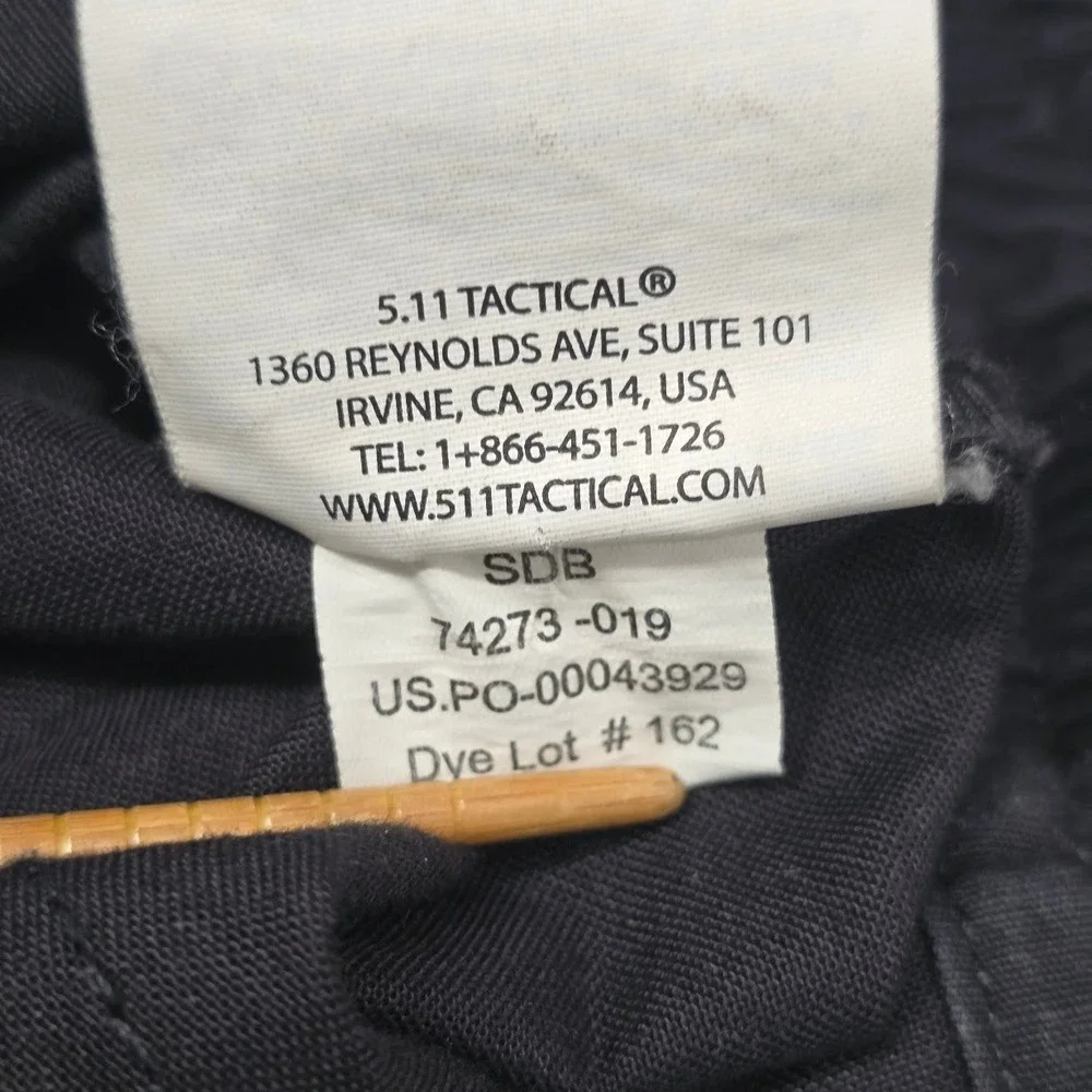5.11 Tactical Taclite Pro Pants Mens 38x30 Black Ripstop Cargo Utility 74273